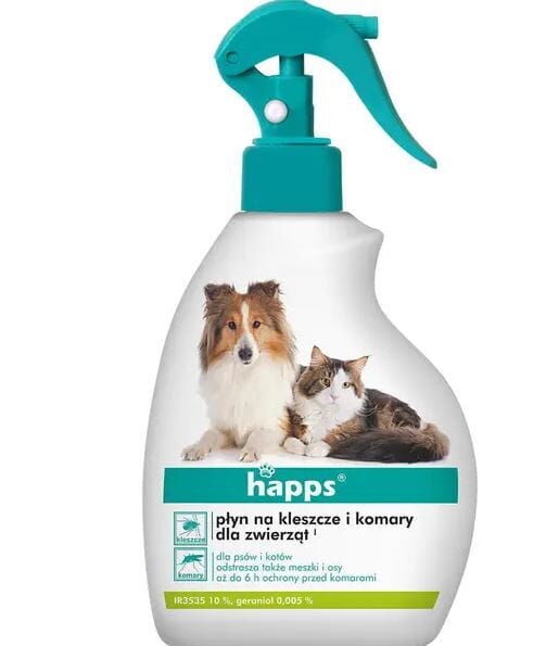 Liquid against ticks and mosquitoes for animals, HAPPS, 200ml