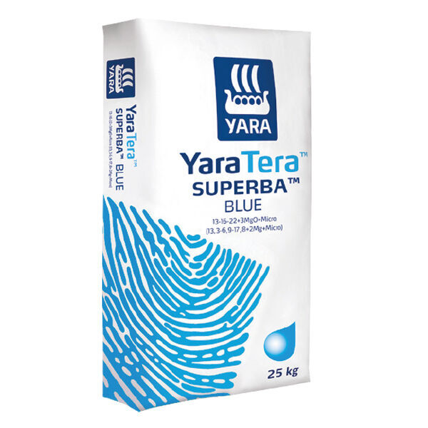new Yara SUPERBA BLUE 13-16-22+Mg+Micro 25kg Rozpuszczalny Nawóz do Borów plant growth promoter