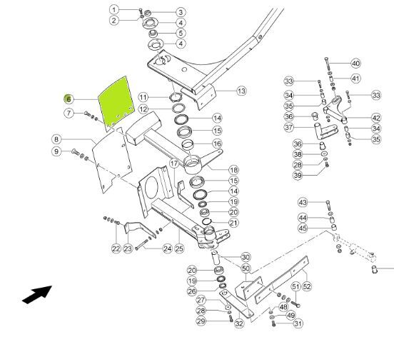 0007830971 Blacha rozrzutu Claas Lexion for grain harvester