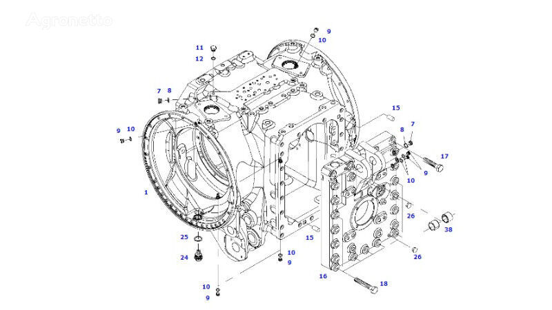 obudowa tylnego mostu 934152050040 other transmission spare part for Massey Ferguson wheel tractor