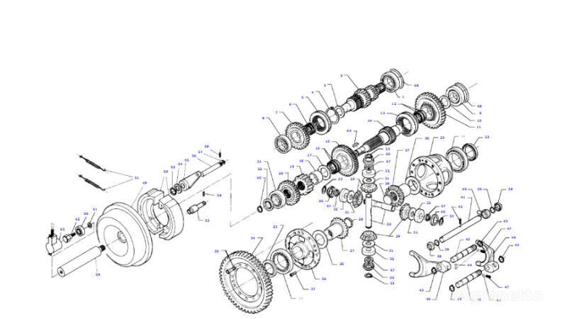 tryb koło zębate skrzyni biegów mufa  D46143200 other transmission spare part for Massey Ferguson  MF 30 32 wheel tractor