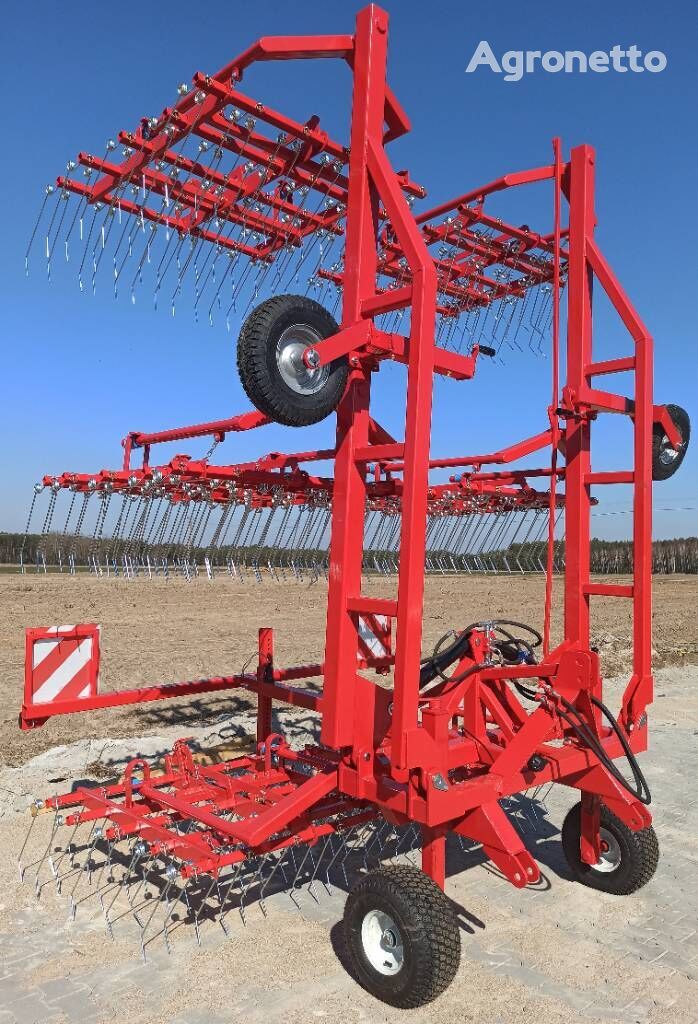 new Metal-Technik Hackstriegel / Weeder / Herse étrille / Chwastownik 9 m spring tine harrow